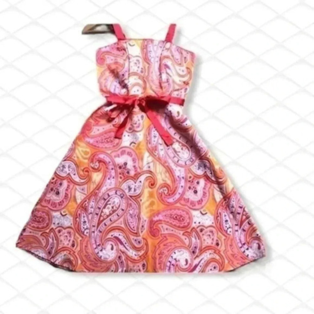 Petite Sophisticate orange strap dress OP …
